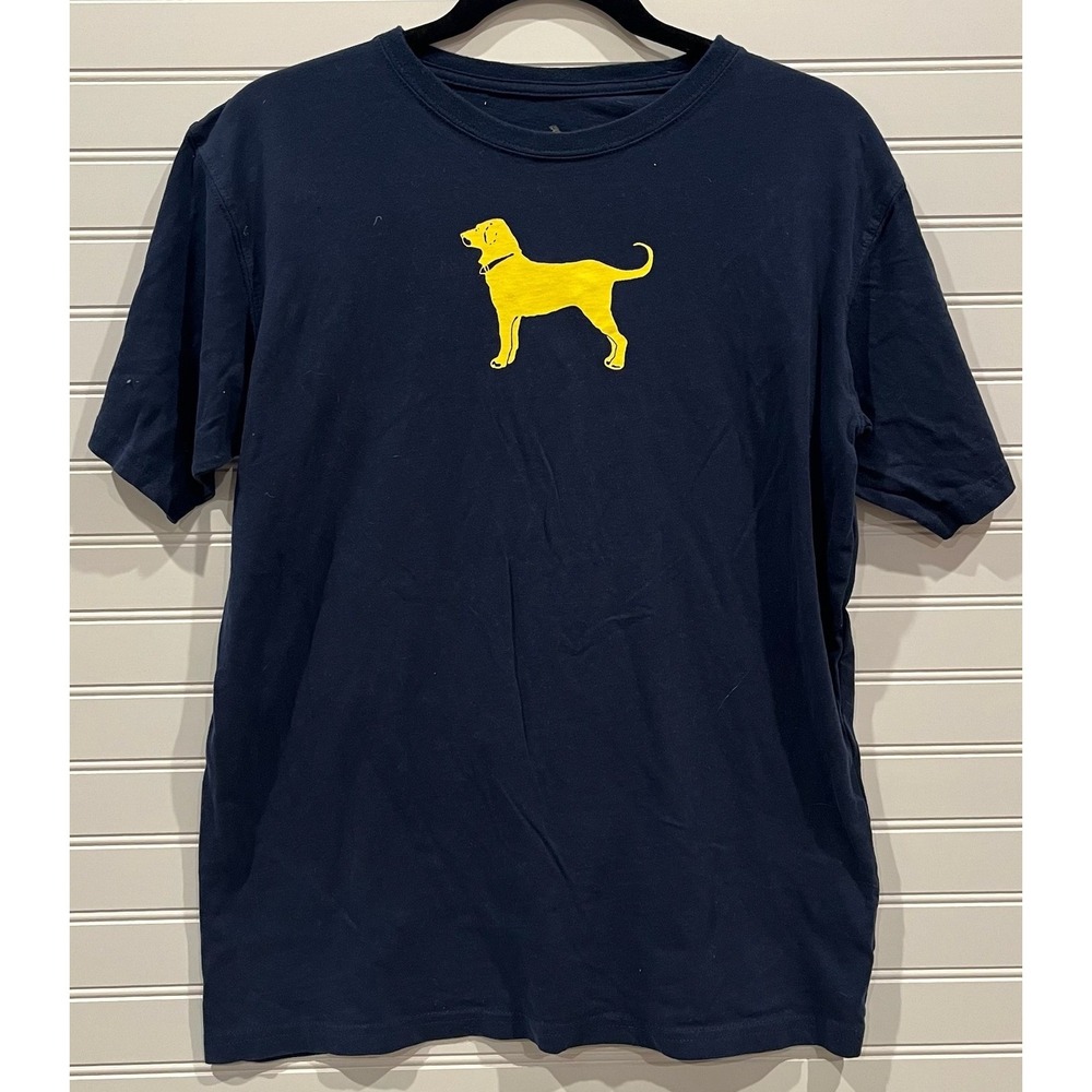 The Black Dog Annapolis Navy Blue Graphic T-Shirt Kids XL 16/18 Yellow Lab Logo